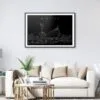 Wichita Kansas Art Print for Living Room - Dark