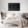 Wichita Kansas Canvas Art Print - Bed Room - Dark