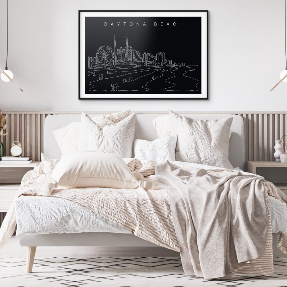 Daytona Beach Art Print for Bedroom - Dark Daytona Beach Art Print for Bedroom - Dark