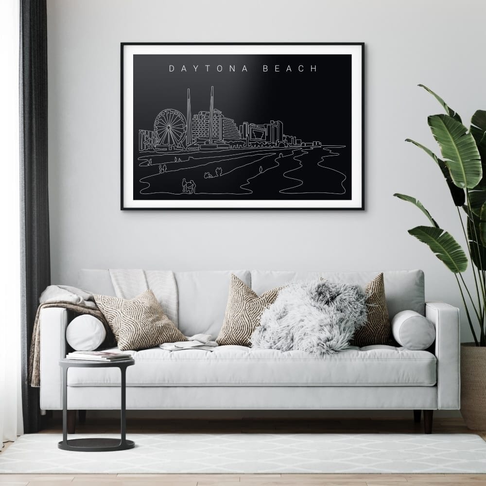 Daytona Beach Art Print for Living Room - Dark Daytona Beach Art Print for Living Room - Dark