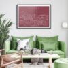 Lisbon Skyline Art Print for Living Room - Dark