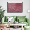Lisbon Skyline Art Print for Living Room - Dark