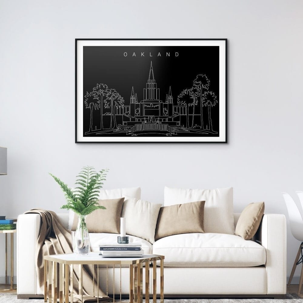 Oakland Temple Art Print for Living Room - Dark Oakland Temple Art Print for Living Room - Dark