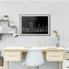 Perth Skyline Wall Art for Home Office - Dark