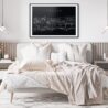 Prague Skyline Art Print for Bedroom - Dark