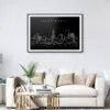 Providence Skyline Art Print for Living Room - Dark