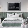 Richmond VA Skyline Art Print for Bedroom - Dark