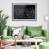 Sao Paulo Brazil Skyline Art Print for Living Room - Dark