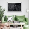 Sao Paulo Brazil Skyline Art Print for Living Room - Dark