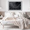 Seoul Skyline Art Print for Bedroom - Dark