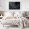 Seoul Skyline Art Print for Bedroom - Dark