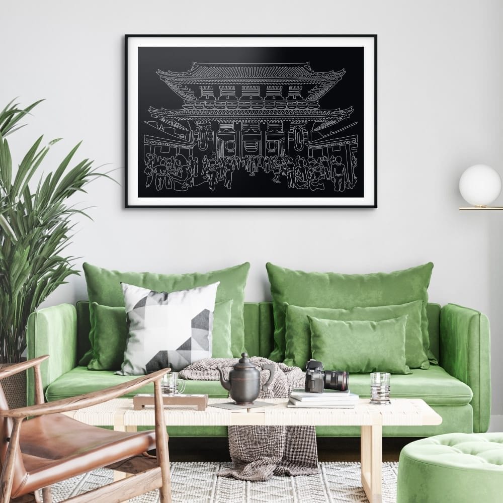 Tokyo Japan Art Print for Living Room - Dark Tokyo Japan Art Print for Living Room - Dark