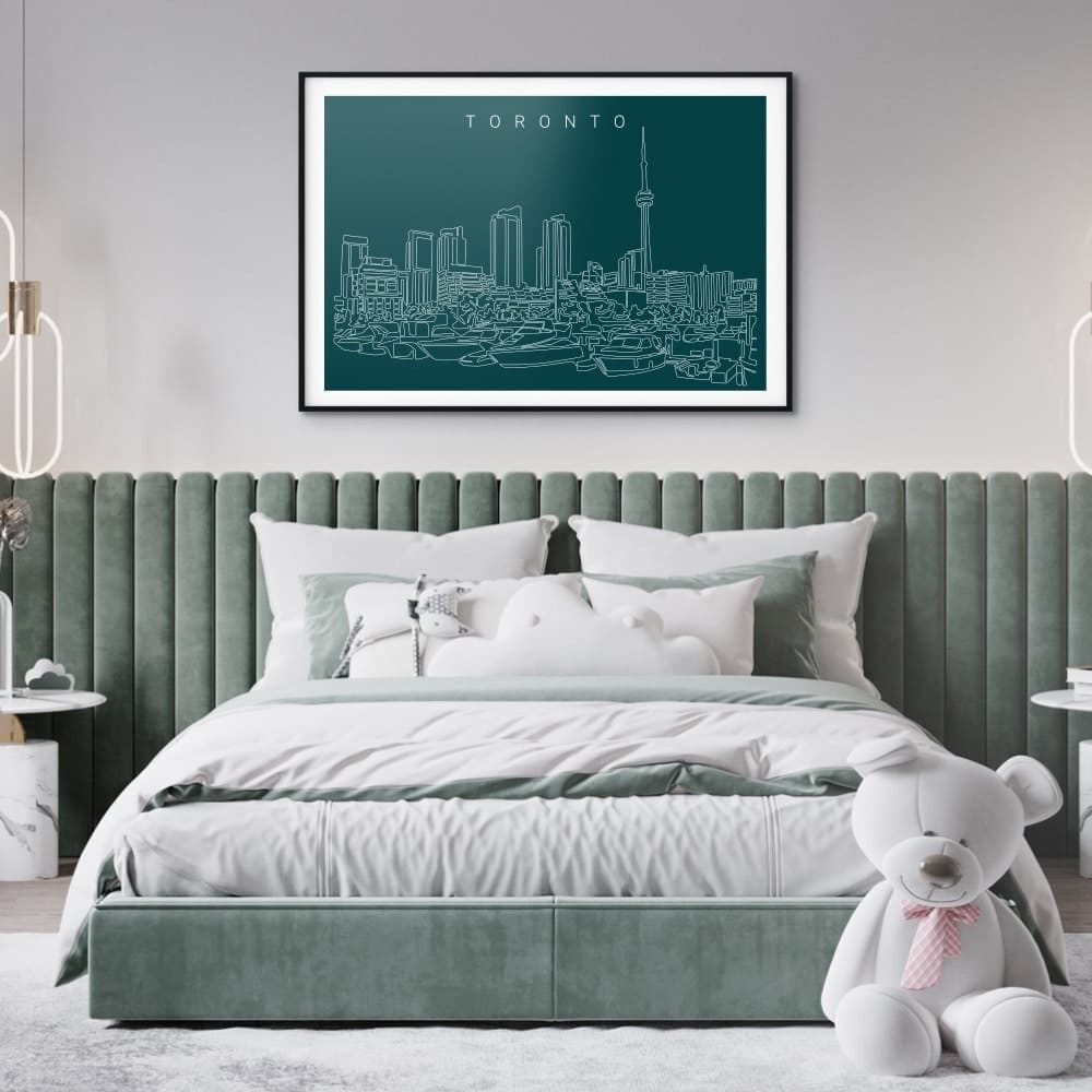 Toronto Harbour Skyline Art Print for Bedroom - Dark Toronto Harbour Skyline Art Print for Bedroom - Dark