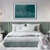 Toronto Harbour Skyline Art Print for Bedroom - Dark