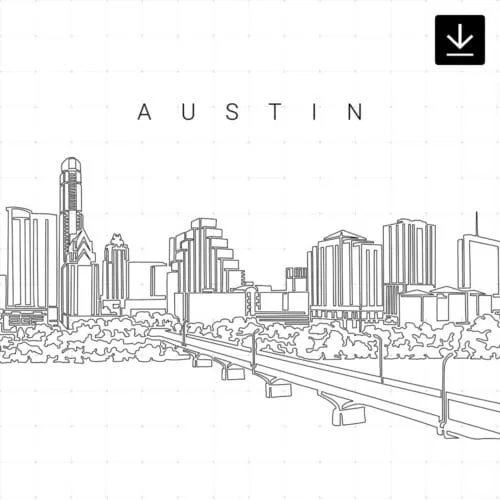 Austin Skyline SVG - Download