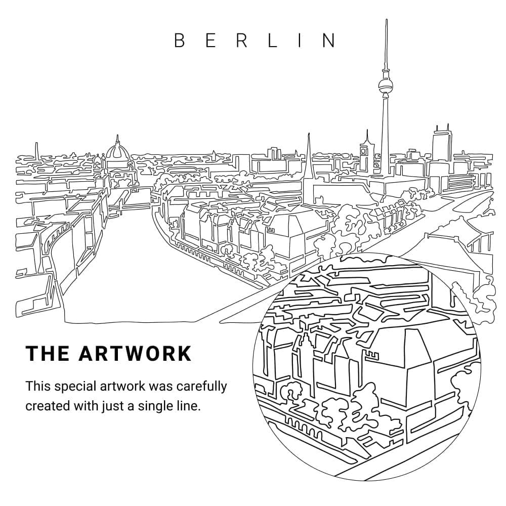 Berlin Vector Art - Single Line Art Detail Berlin Vector Art - Single Line Art Detail