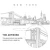 Brooklyn Bridge Vector Art - Single Line Art Detail