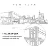 Brooklyn Bridge Vector Art - Single Line Art Detail
