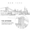 Brooklyn Bridge Vector Art - Single Line Art Detail