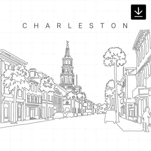 Charleston SC Skyline SVG - Download