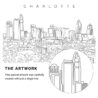 Charlotte NC Skyline Vector Art - Single Line Art Detail