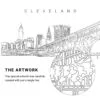 Cleveland Ohio Vector Art - Single Line Art Detail