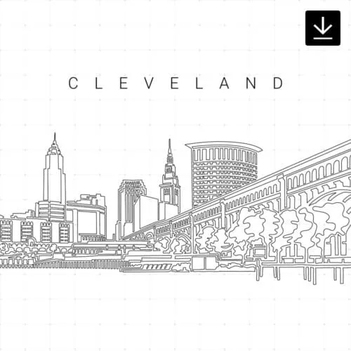 Cleveland Skyline SVG - Download