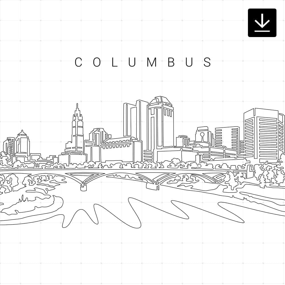 Columbus Skyline SVG - Download