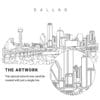 Dallas Skyline Vector Art - Single Line Art Detail