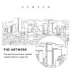 Denver Colorado Vector Art - Single Line Art Detail