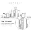 Detroit Vector Art - Single Line Art Detail