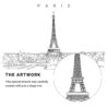 Eiffel Tower Vector Art - Single Line Art Detail