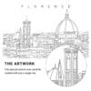 Florence Italy Vector Art - Single Line Art Detail