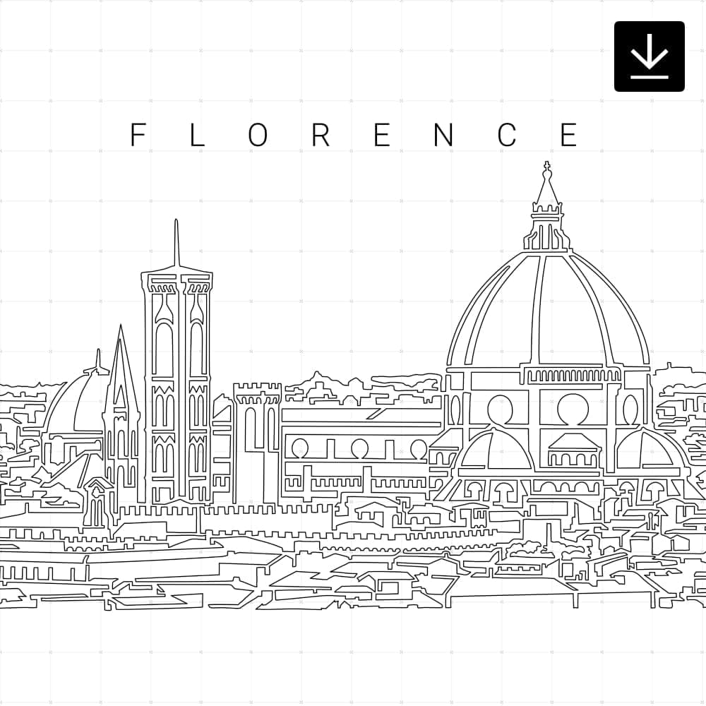 Florence Skyline SVG - Download