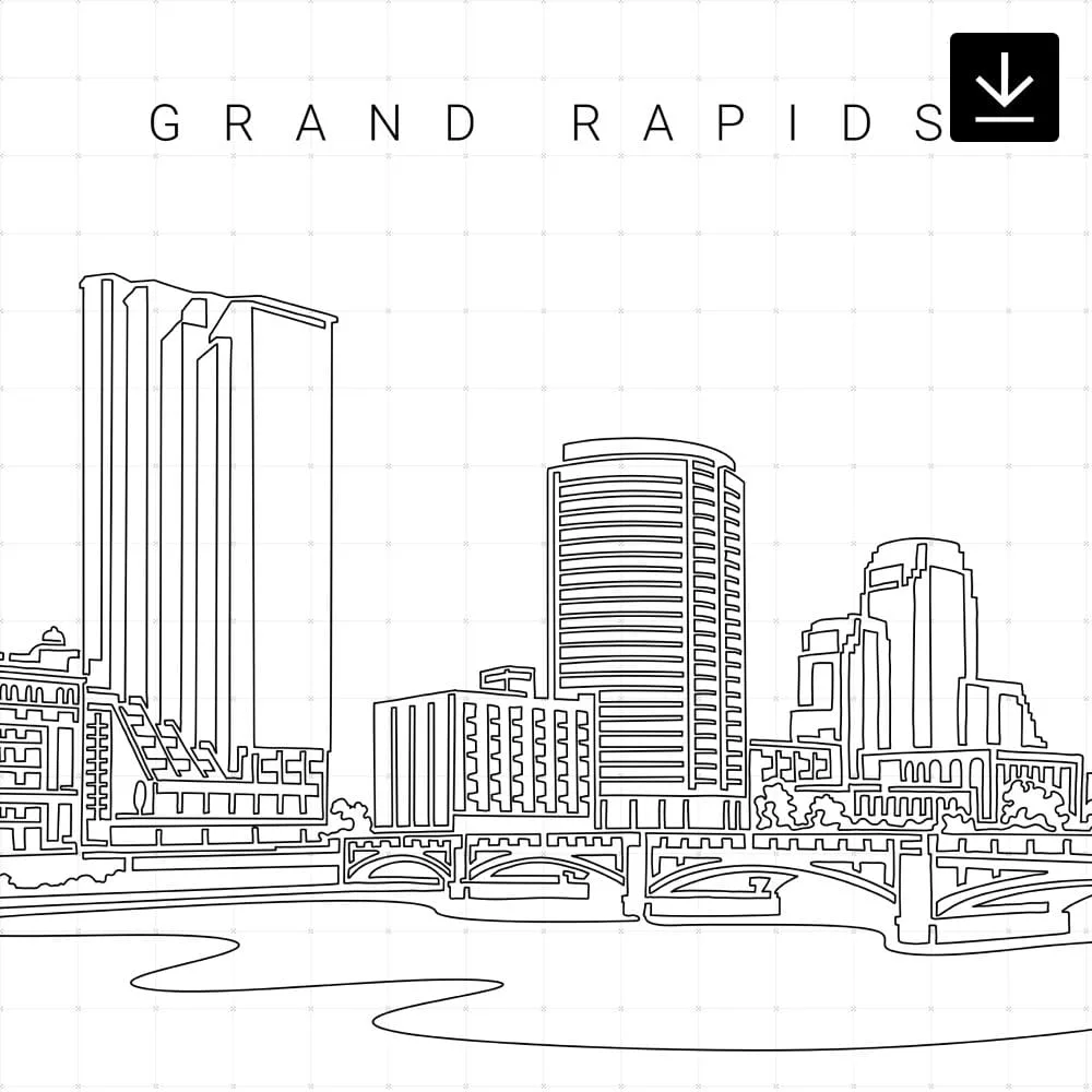 Grand Rapids Skyline SVG - Download