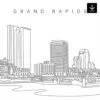 Grand Rapids Skyline SVG - Download
