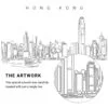 Hong Kong Vector Art - Single Line Art Detail