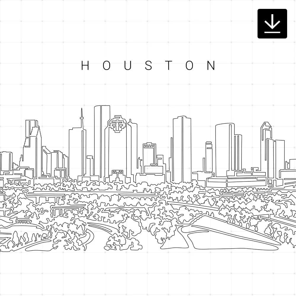Houston Skyline SVG - Download
