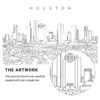 Houston Vector Art - Single Line Art Detail