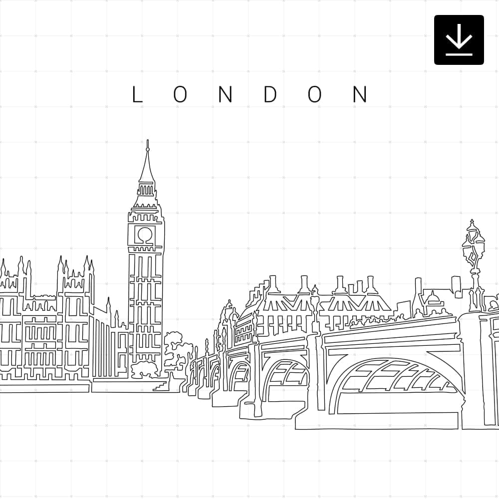 London Big Ben Vector Art – Digital Download