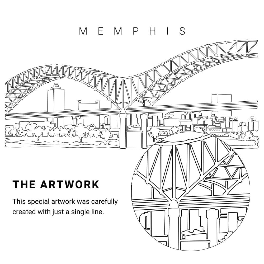 Memphis Vector Art - Single Line Art Detail Memphis Vector Art - Single Line Art Detail