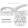 Memphis Vector Art - Single Line Art Detail
