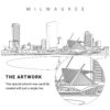 Milwaukee Skyline Vector Art - Single Line Art Detail