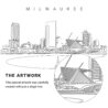 Milwaukee Skyline Vector Art - Single Line Art Detail