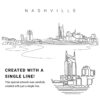 Nashville Skyline Vector Art - Single Line Art Detail
