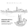 Nashville Skyline Vector Art - Single Line Art Detail