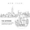 New York City Vector Art - Single Line Art Detail