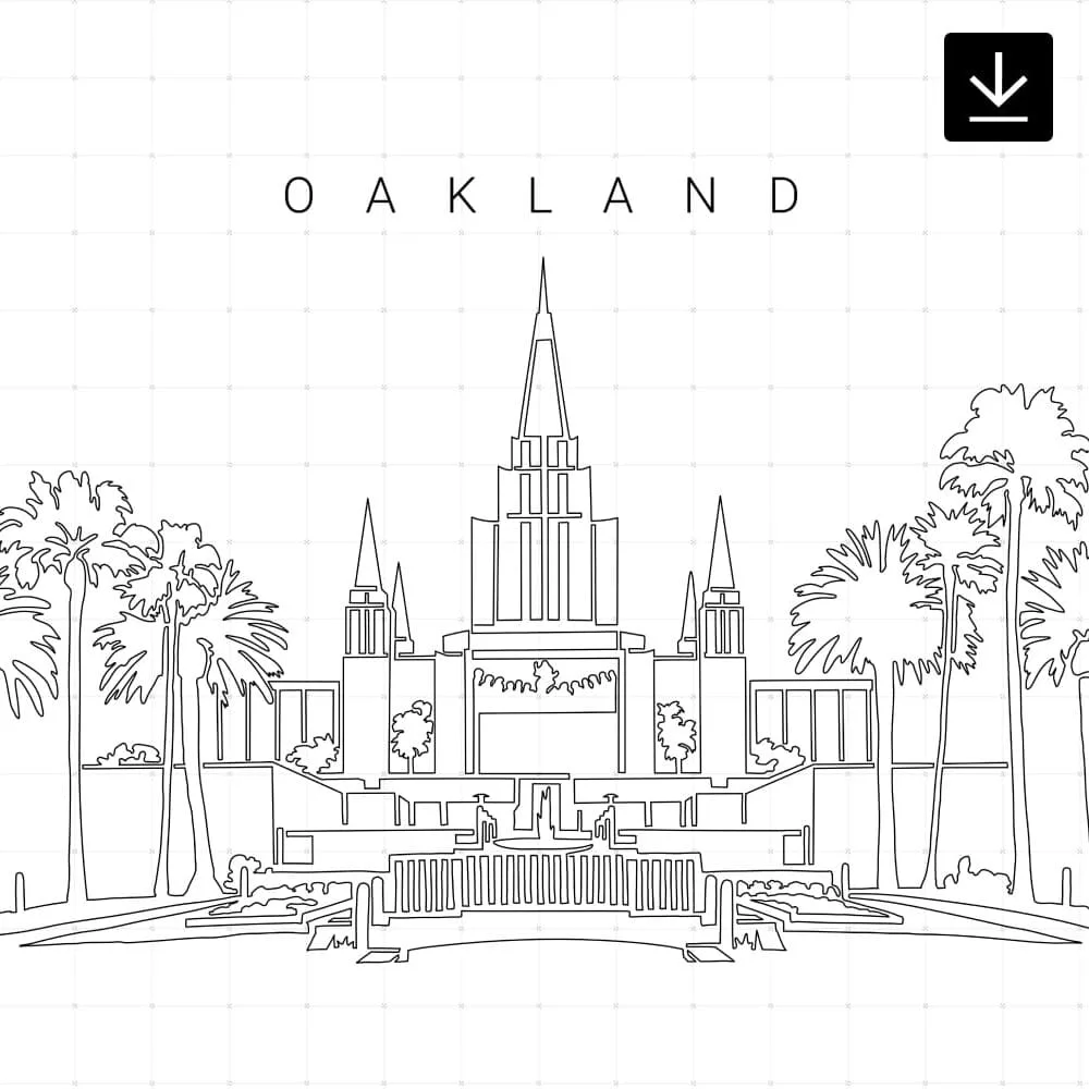Oakland California Temple SVG - Download