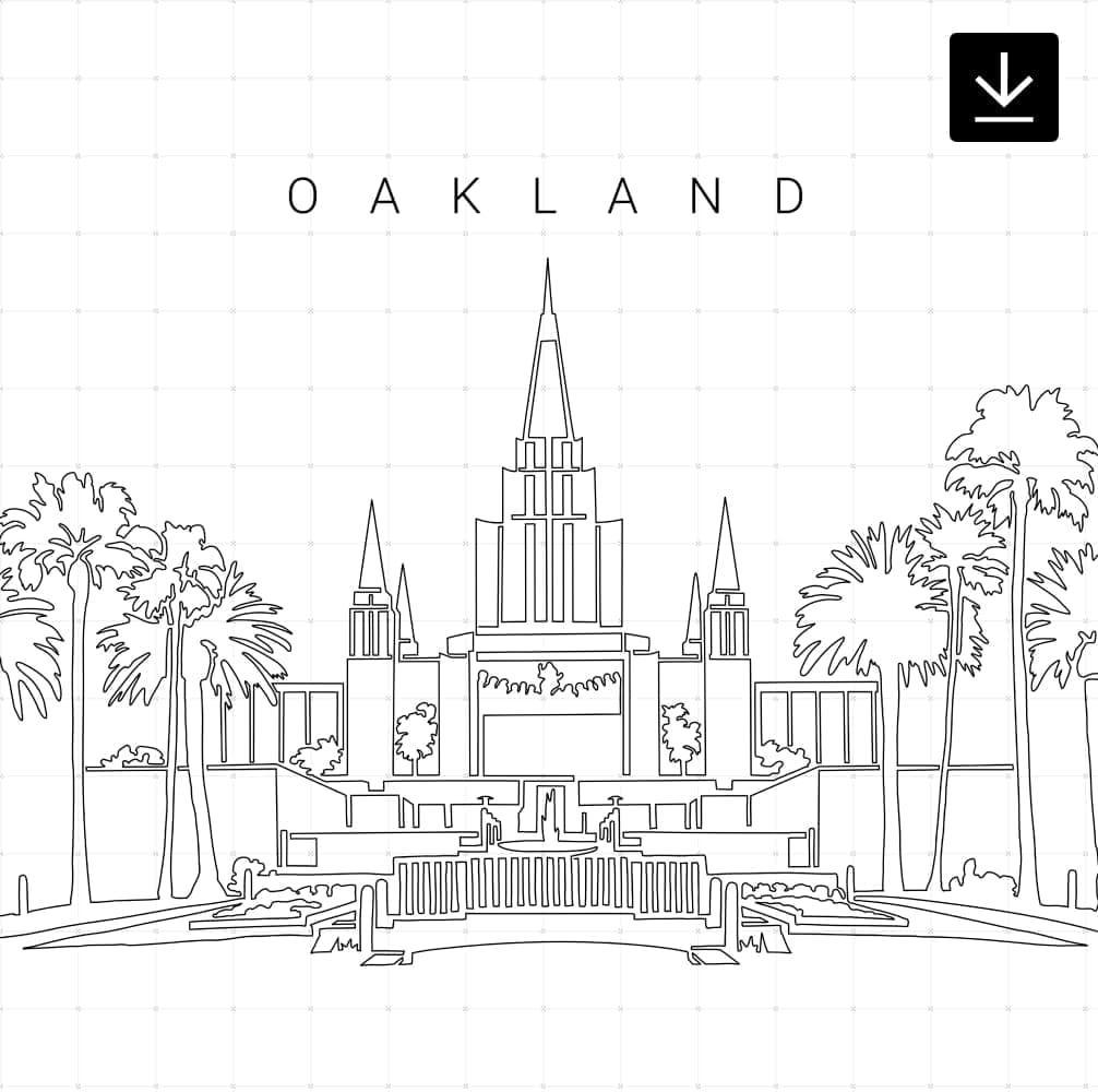 Oakland California Temple SVG - Download