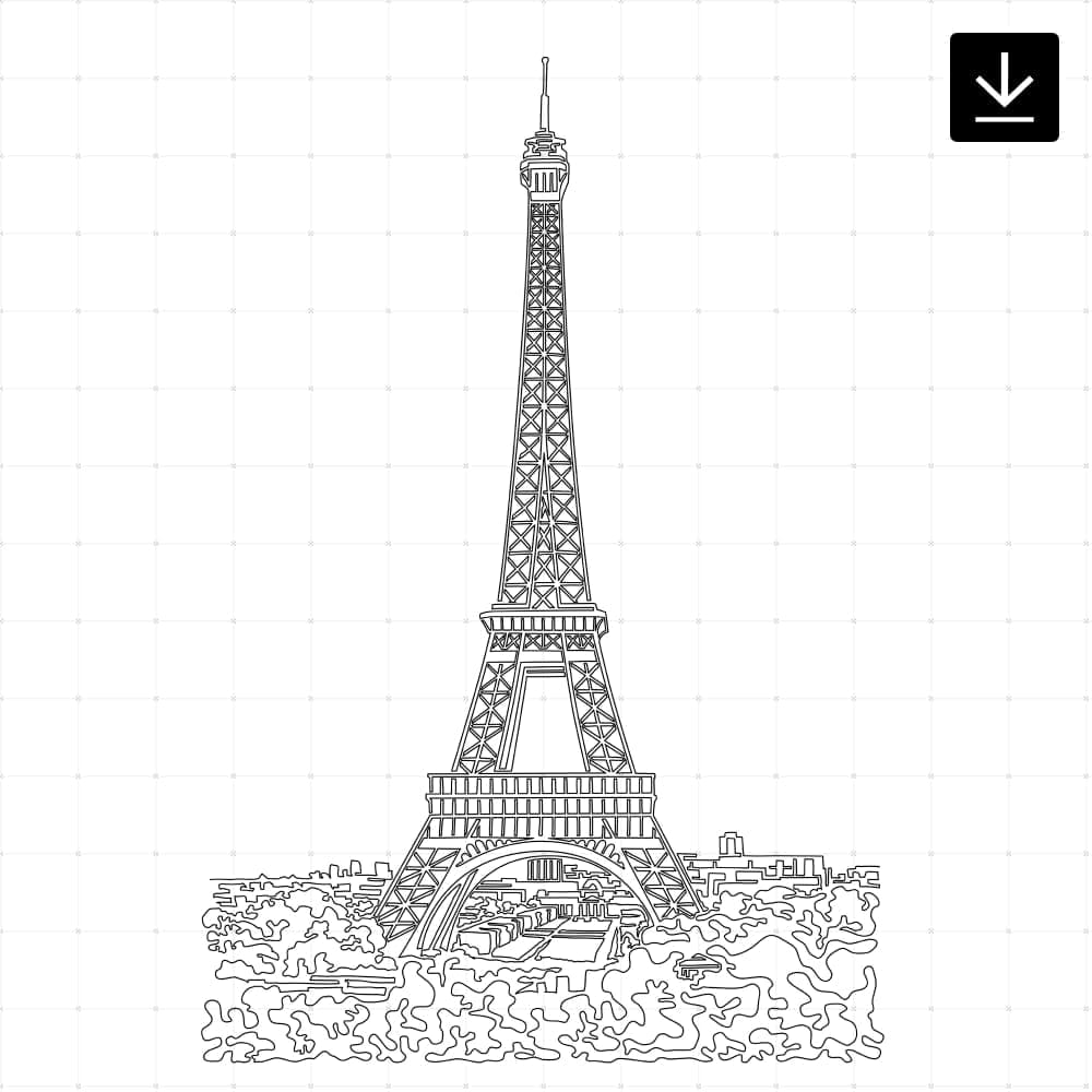 Eiffel Tower Vector Art – Digital Download